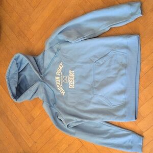 Under Armour Mission Point Mackinac Island light blue hoodie size S